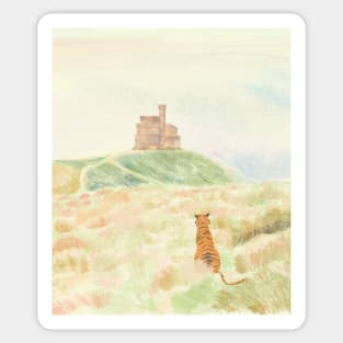 Tiger and castle Sticker